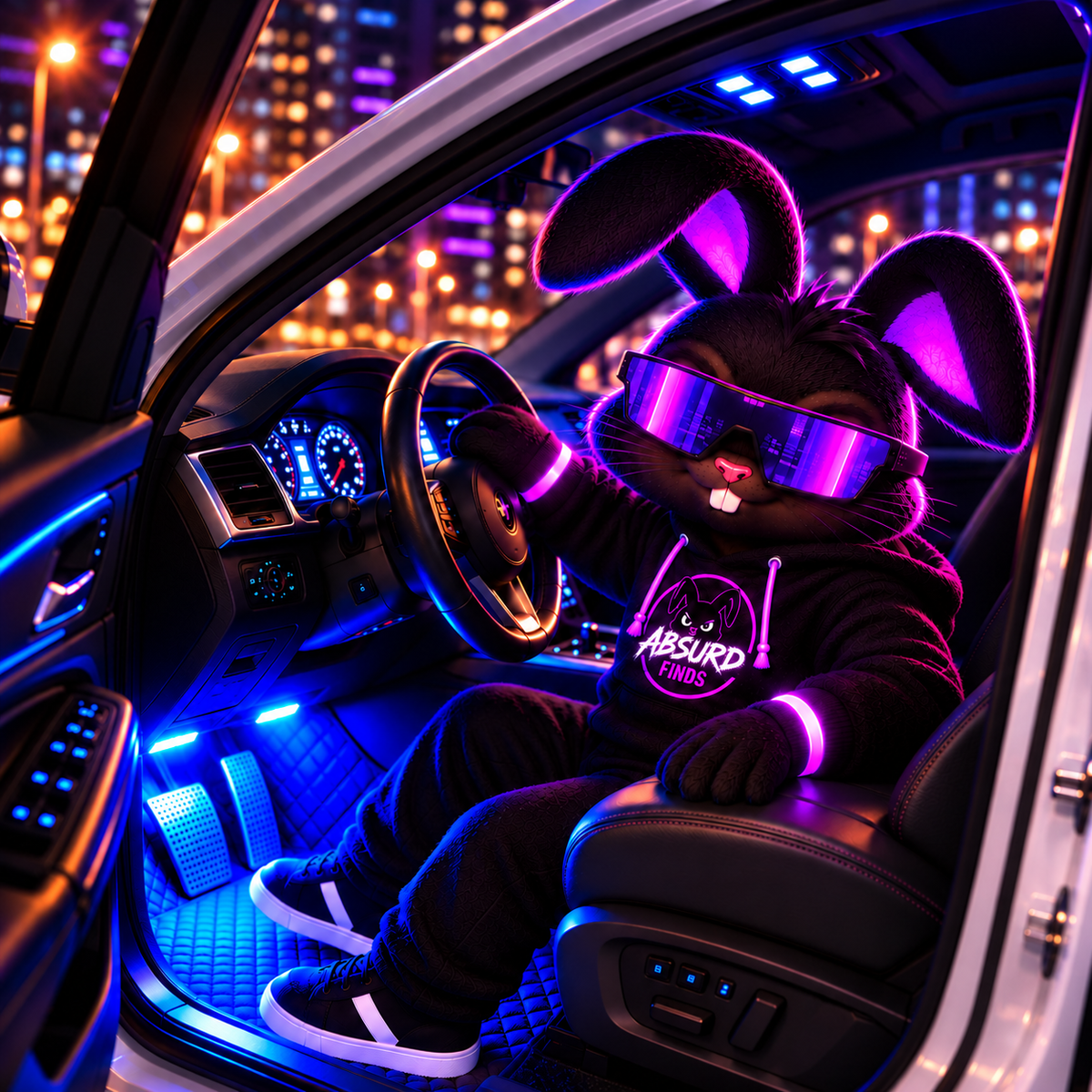 GLOW'JOB — 4-Piece Car Interior LED Lights
