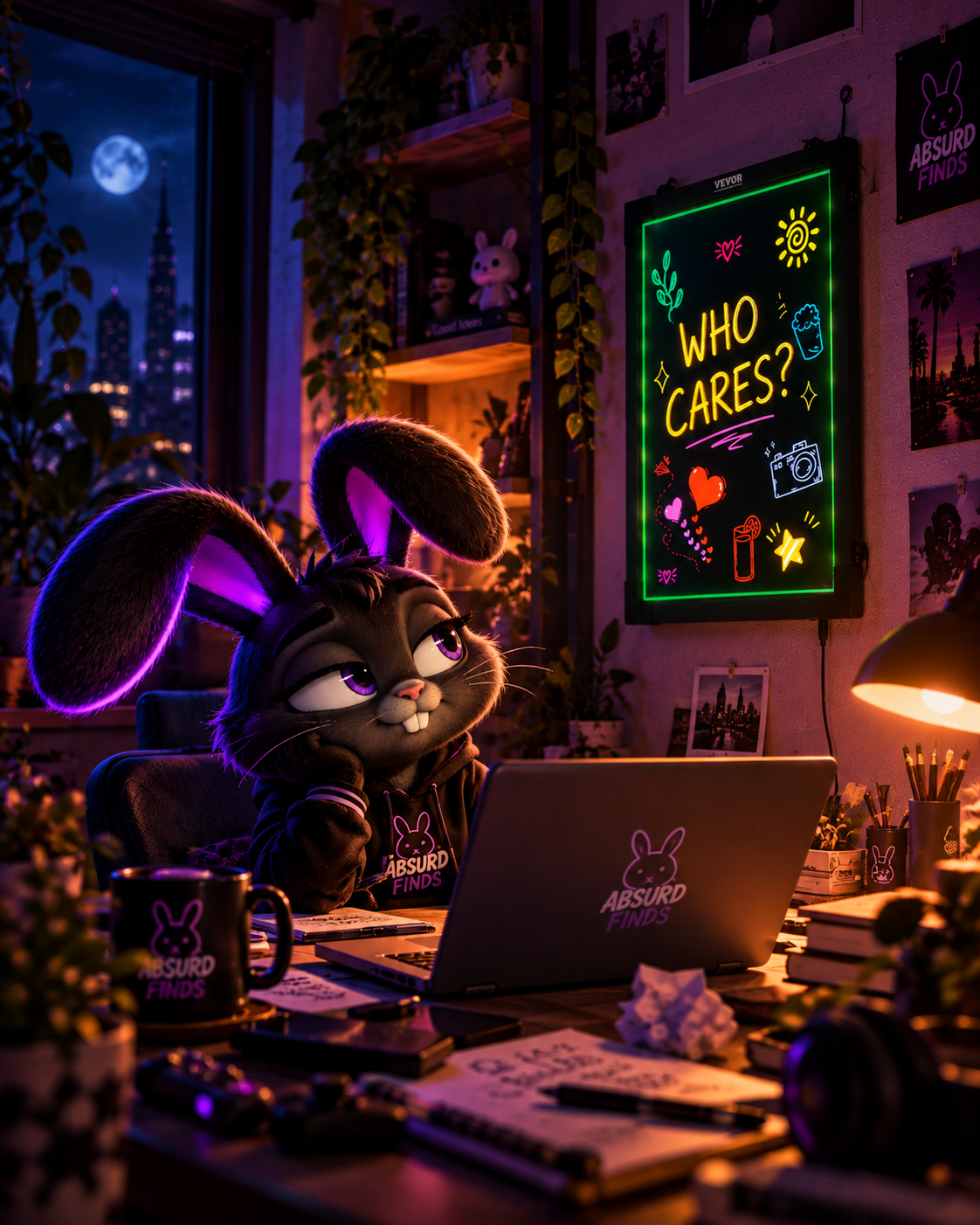 MEAN'IT — Illuminated Neon Message Board